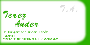 terez ander business card