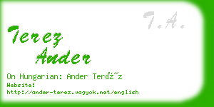 terez ander business card